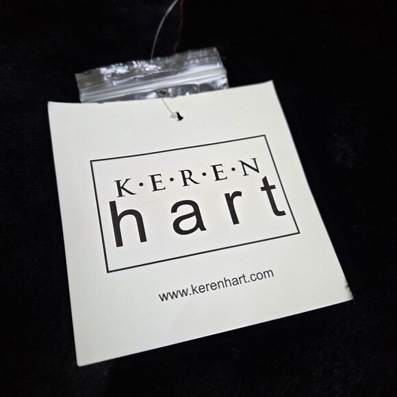 Keren Hart Microsuede Jacket Red Patchwork Women's S Soft Black Faux Fur Lining - Picture 9 of 15